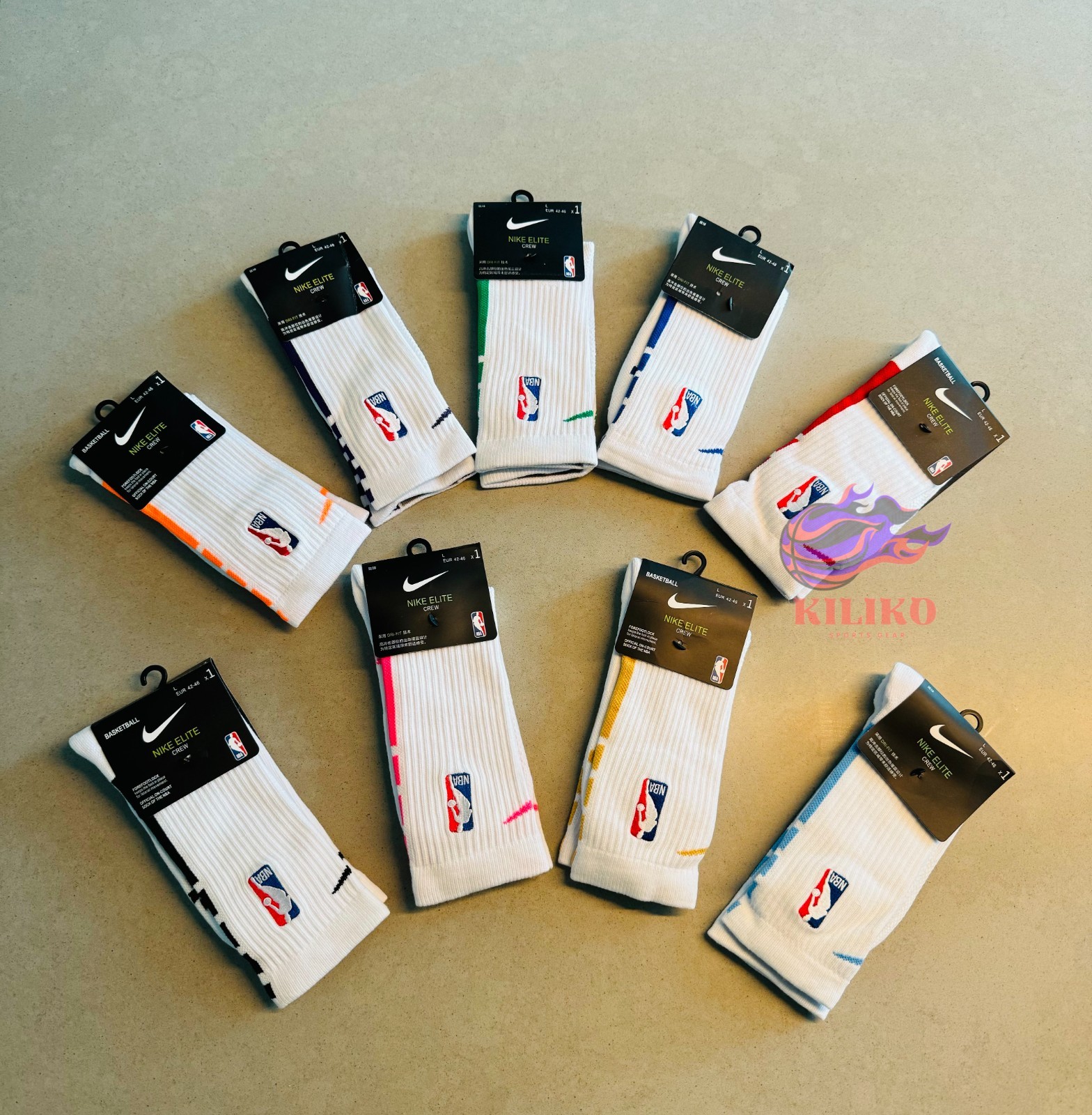 Nike Elite NBA Crew Socks DRI-FIT Crew Size Large **Many Colors** Official