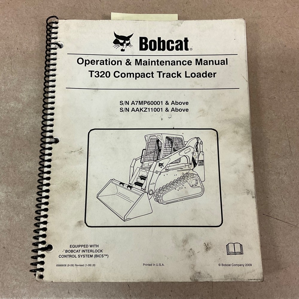 Bobcat T320 OPERATION MAINTENANCE MANUAL COMPACT TRACK LOADER GUIDE pn 6986606