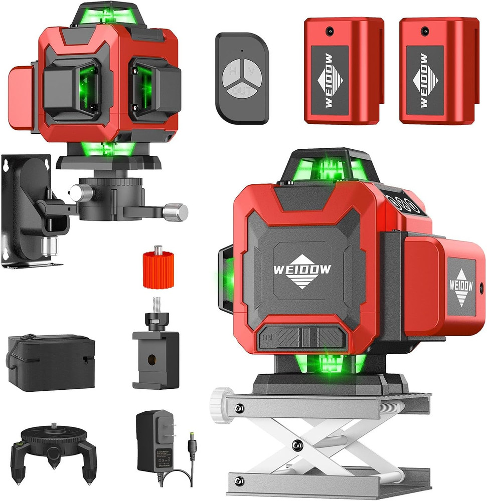 Laser Level, 4D 16 Lines Laser Level 4X360 Self Leveling Tool for Construction a