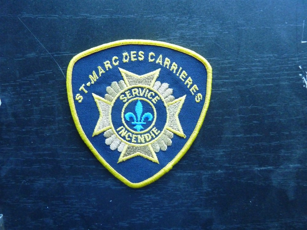 VI FIRE DEPT  CREST PATCH BROAD  ST MARC  DES CARRIERES QUEBEC