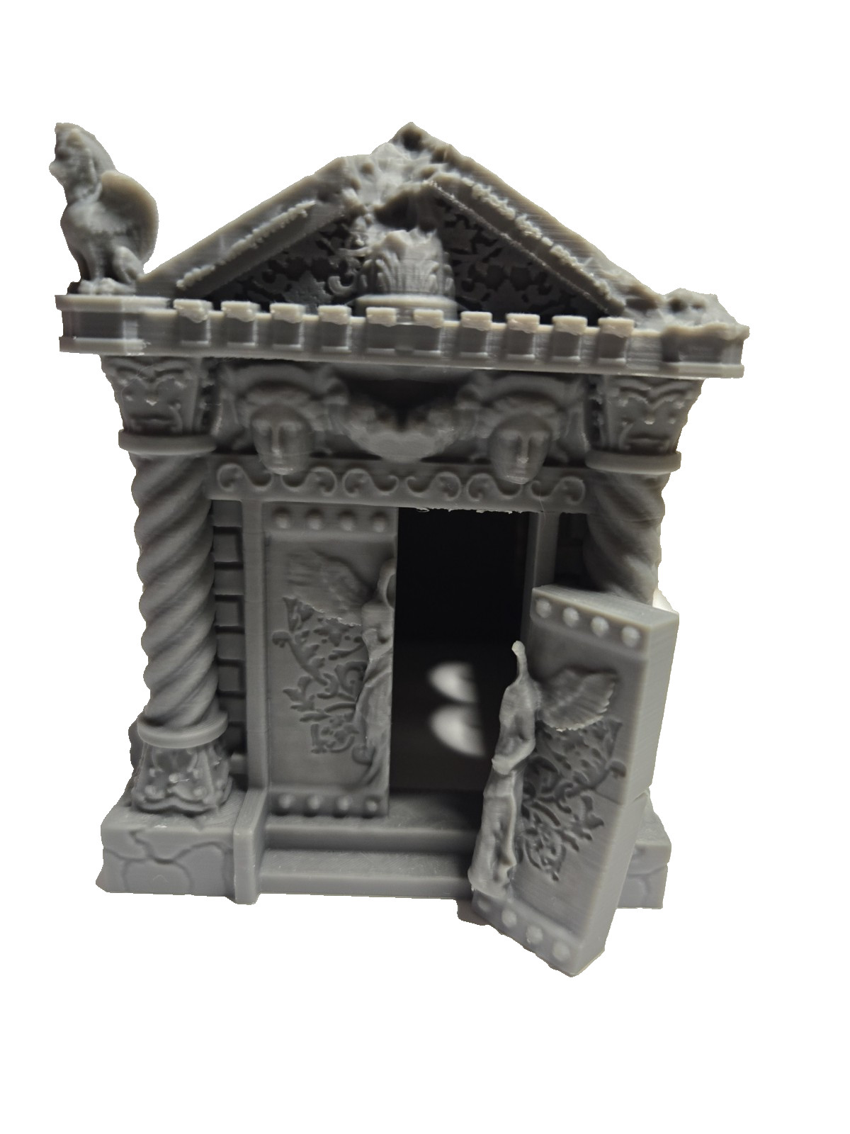 Tabletop Terrain Mausoleum Graveyard W/ 28mm Skeleton Guards And Dead Tree