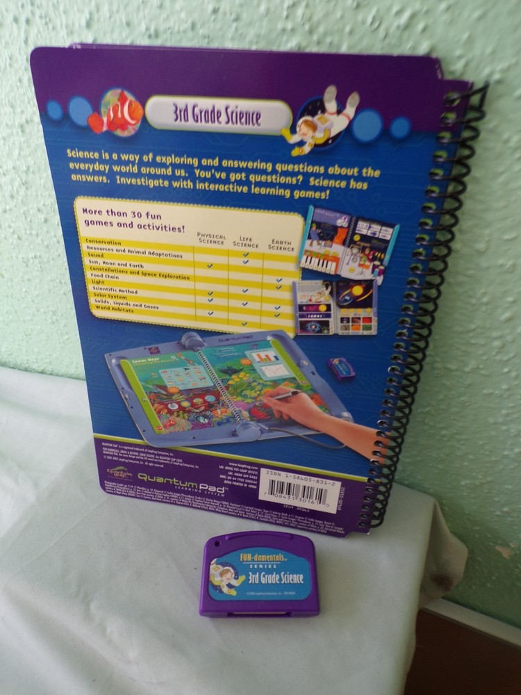 Leap Frog Quantum Pad 3RD GRADE SCIENCE Book & Cartridge