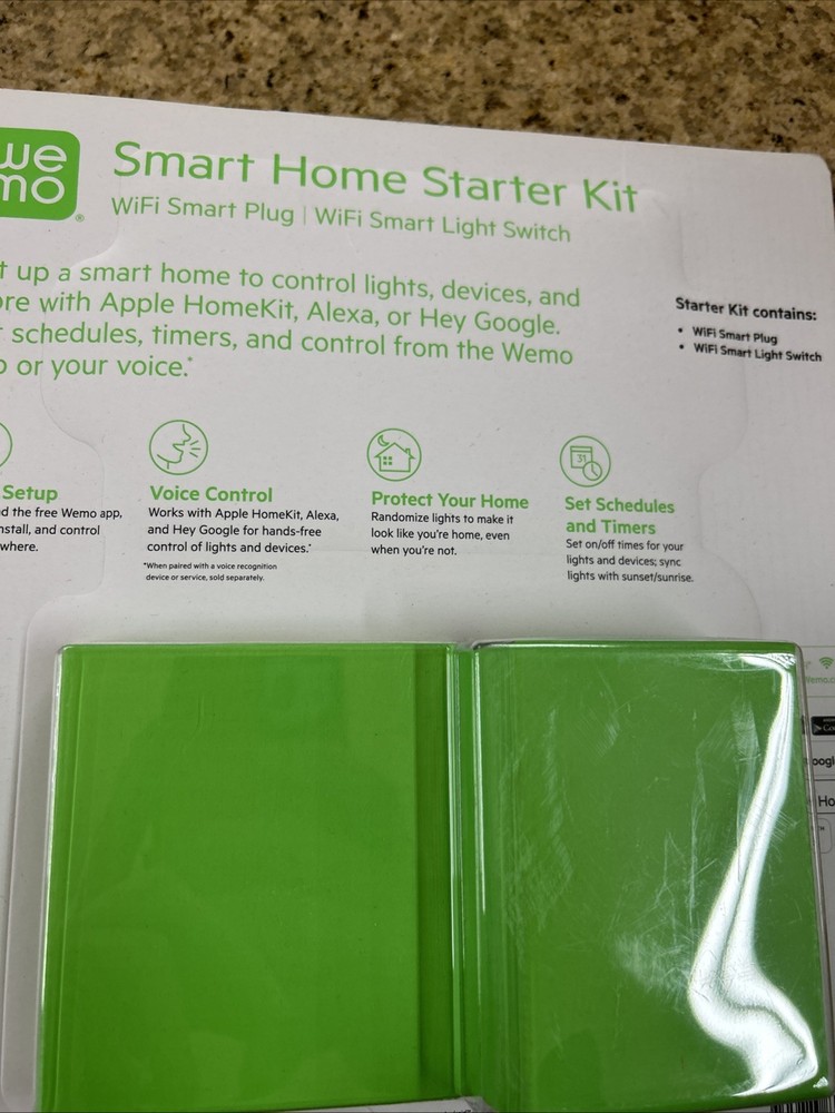 Wemo Smart Home Starter Kit Smart Plug & Switch Controlled Google Apple Alexa