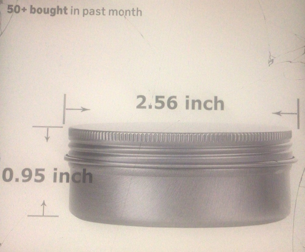 Aluminum Tin Jar Refillable Containers 2 Ounce Silver 24 Pack