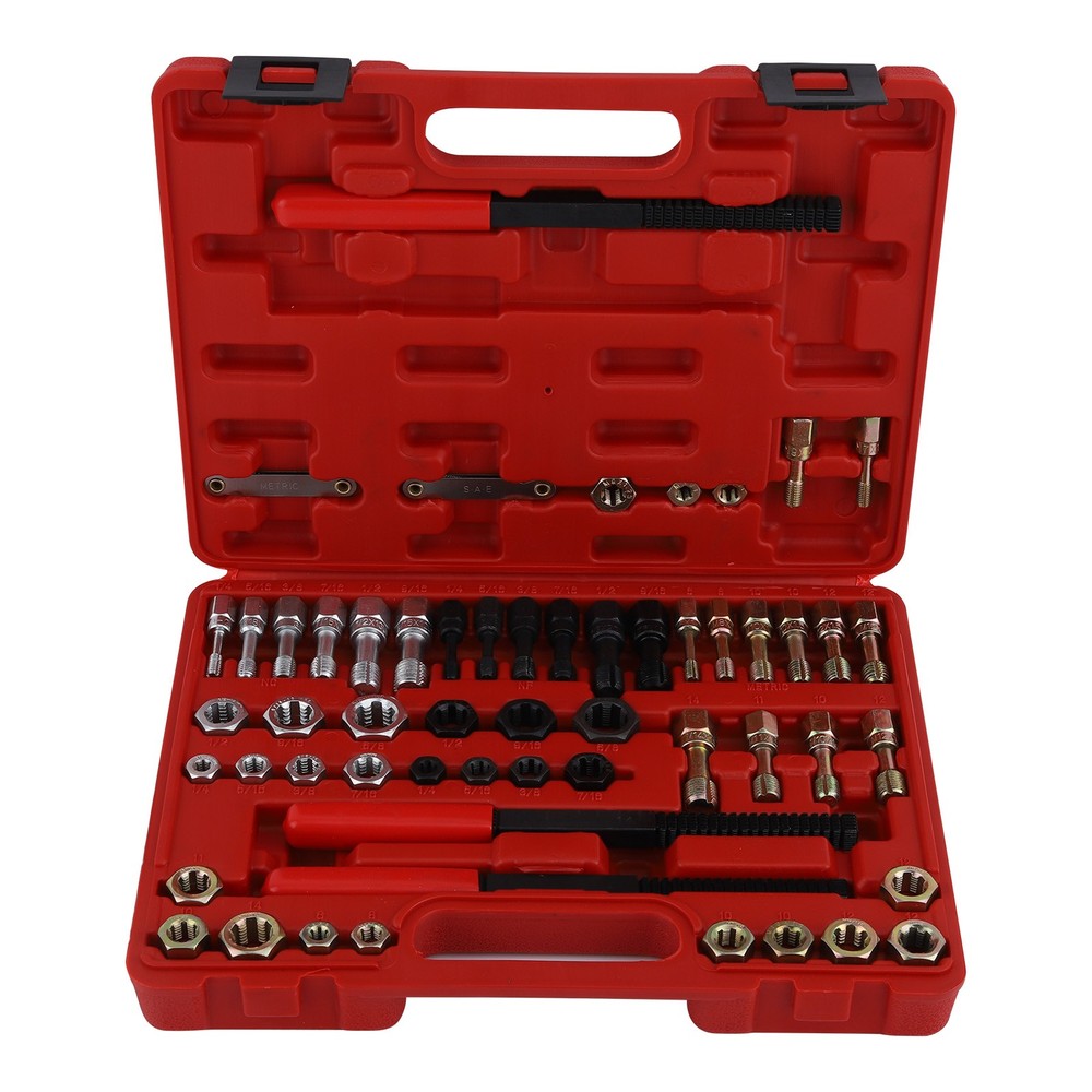 56x Thread Restorer Kit, Rethread Repair Tools UNC UNF & MetricThread Chaser Set