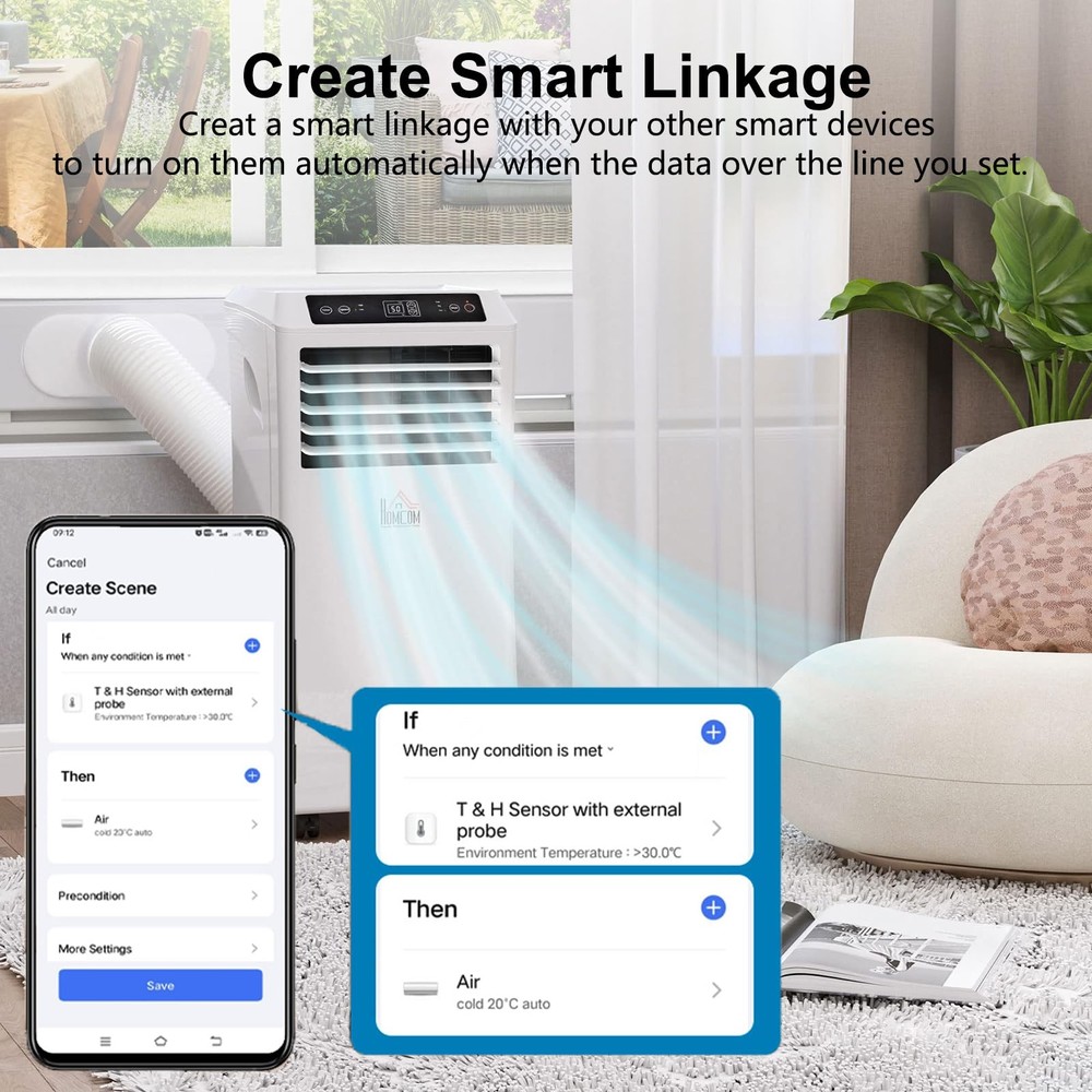 Smart Thermometer Hygrometer: WiFi Temperature Sensor with External Probe, We...