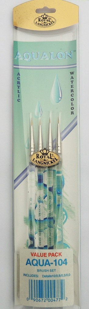 Royal Aqualon Craft Artist Paint Brush Set Value Pack
