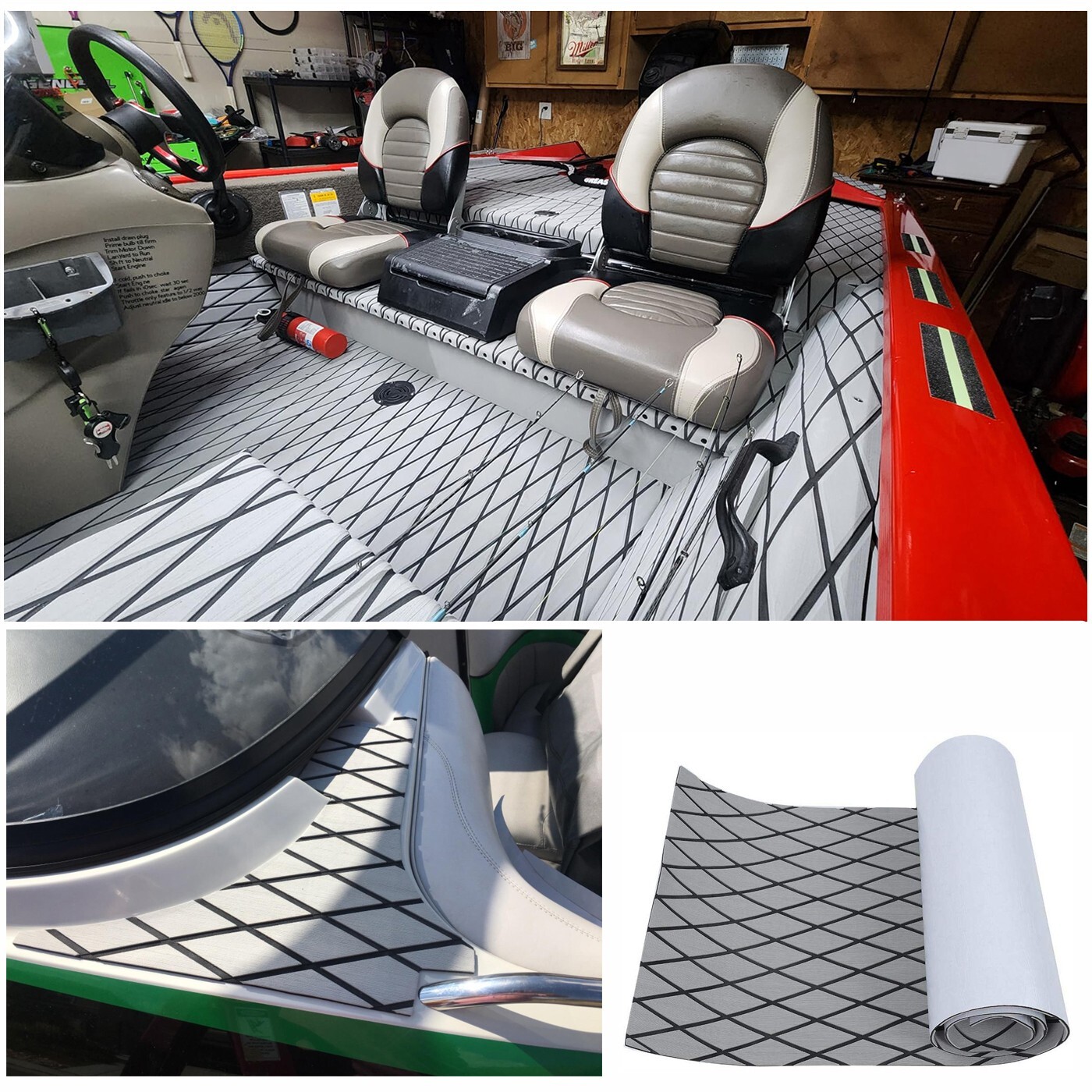 Diamond Type EVA Foam Boat Decking Sheet Mat Marine Flooring Yacht Non-Slip Pad