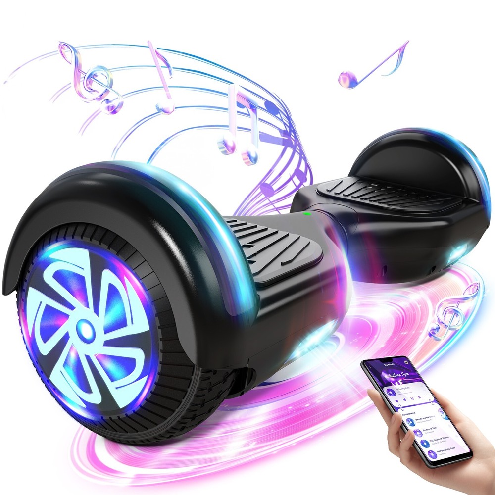 Hoverboard Electric with Bluetooth Speaker Bright Light Self-Balancing Scooter