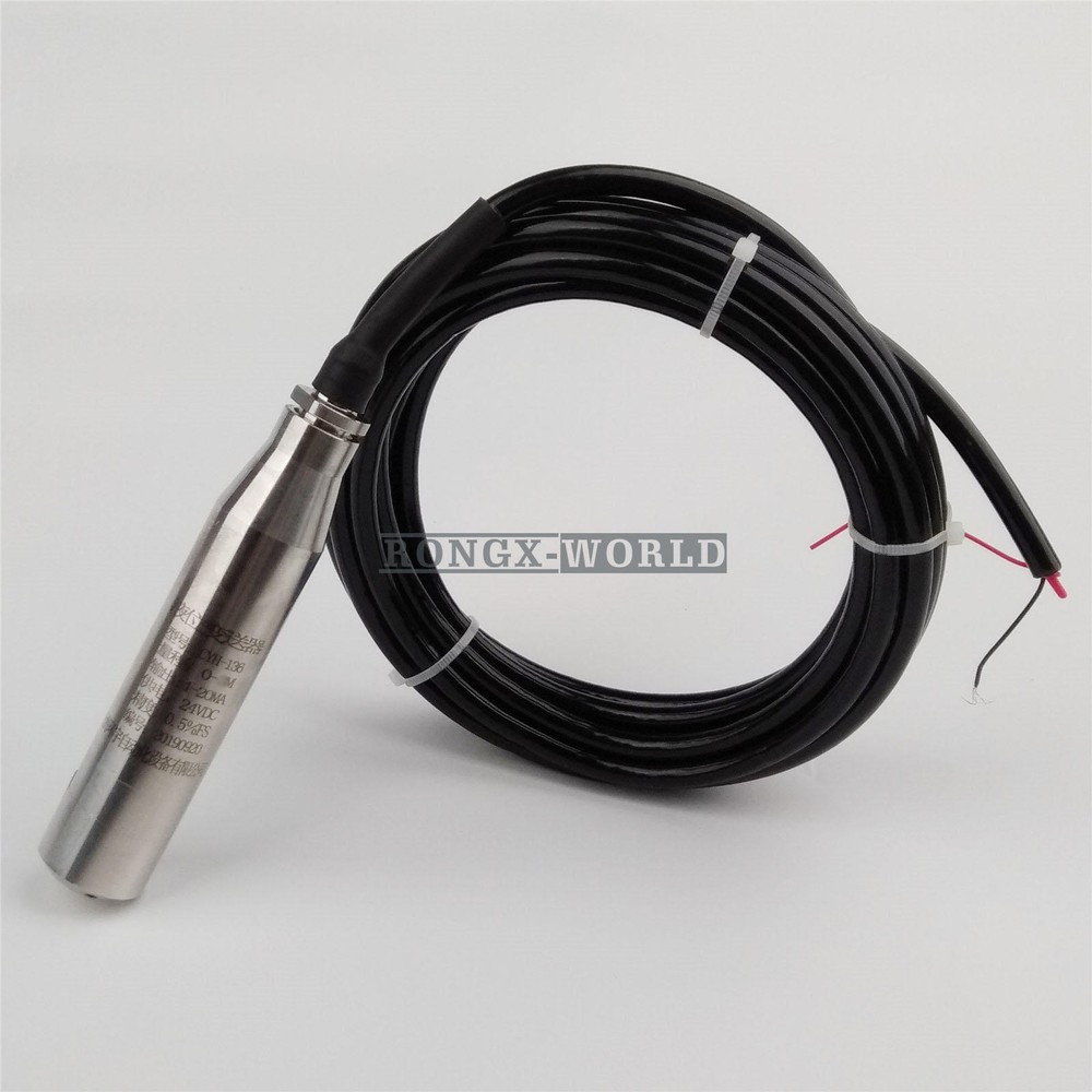 4-20MA 1.0m Range Water Level Transmitter Liquid Level Transducer Sensor