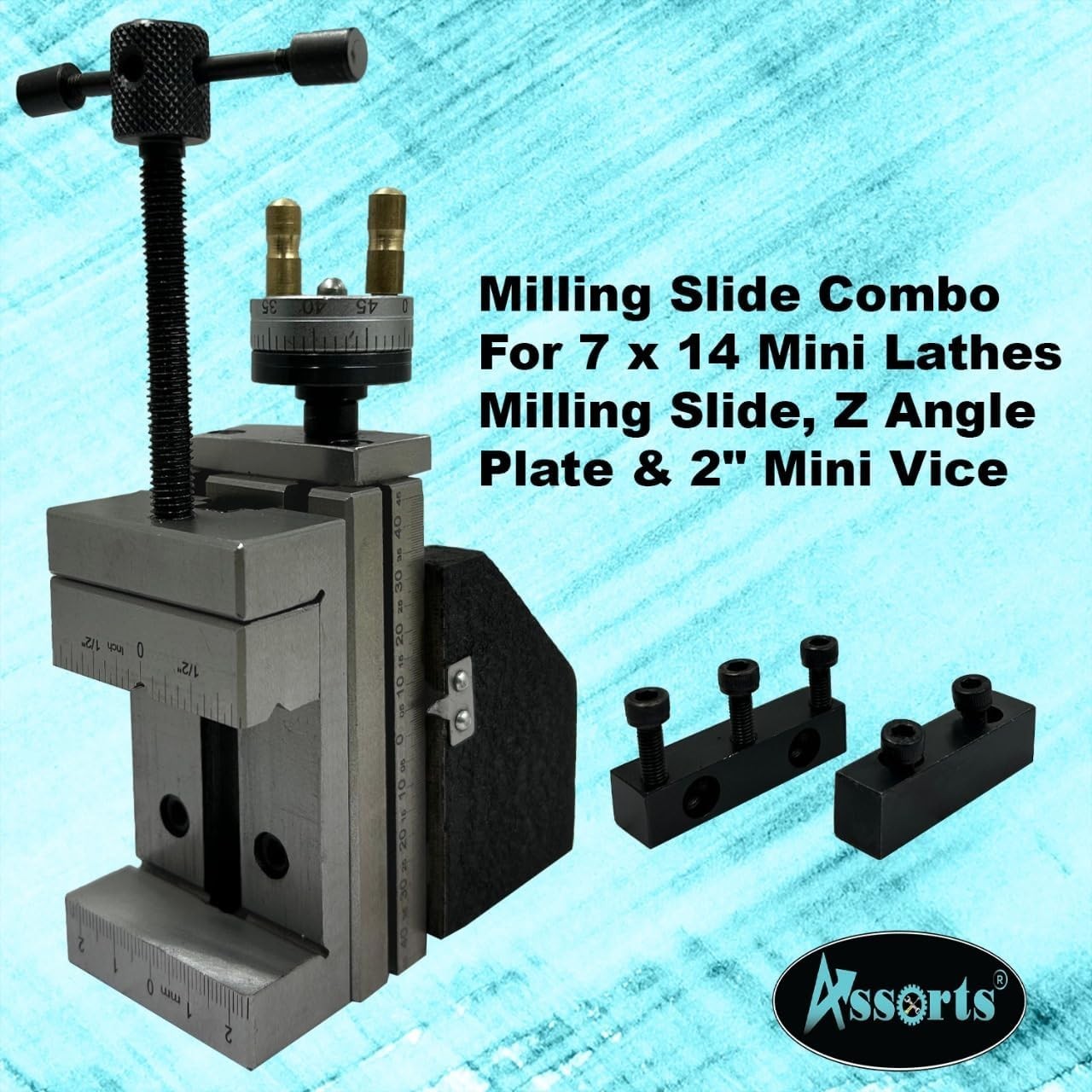 Assorts' Milling Slide Combo For 7 x 14 Mini Lathes Milling Slide, Z Angle Plate