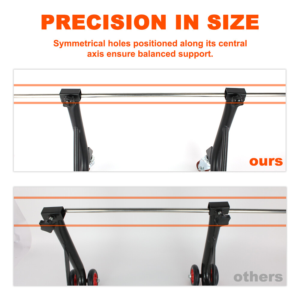 Steel Motorcycle Rear Wheel Mobile Lift Frame Bracket Stand Universal Black