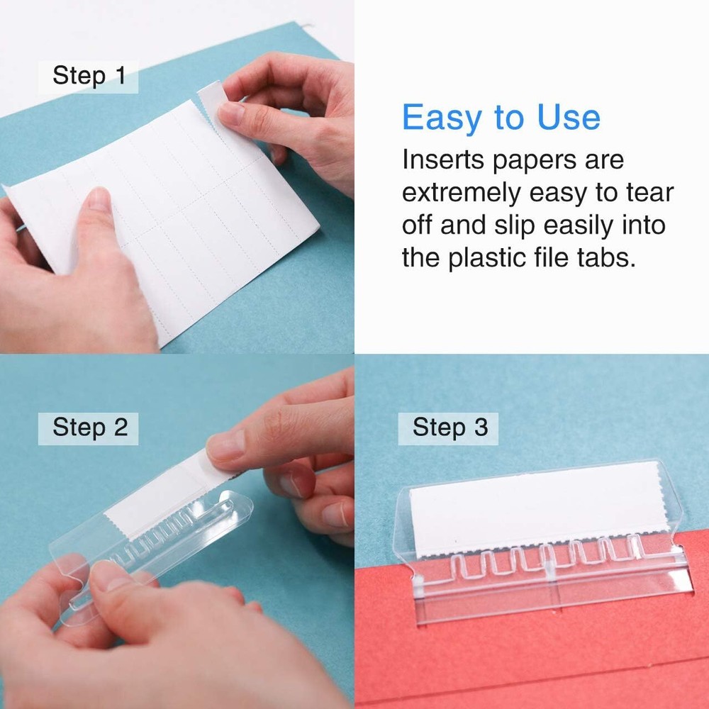 File Folder Tabs 210 Sets Hanging File Folder Labels 2 Tabs & Inserts New