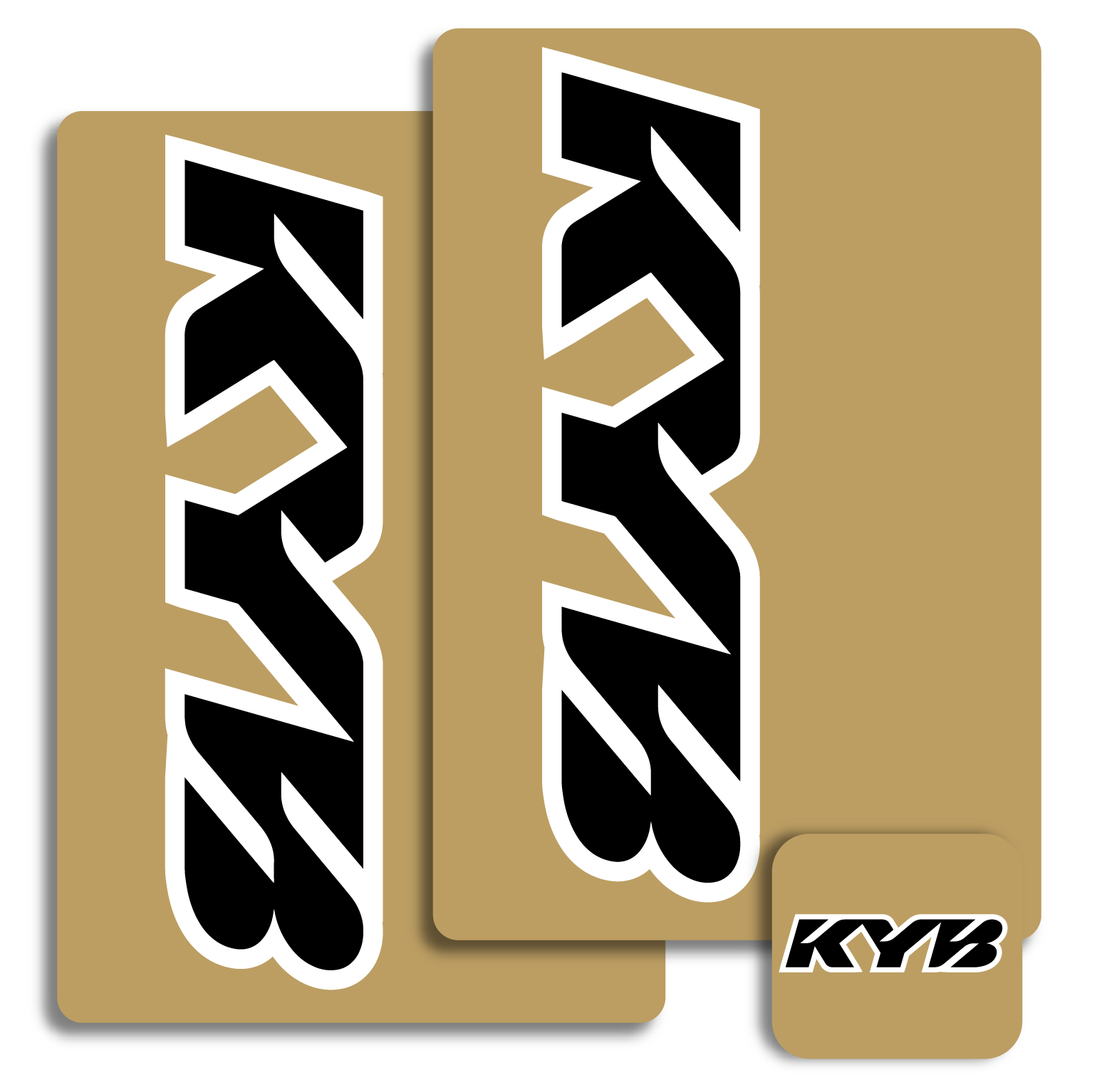 KYB Fork Decals Stickers KYB BLACK Fork Shock Wraps Stickers CRF KX Honda KYB-BK