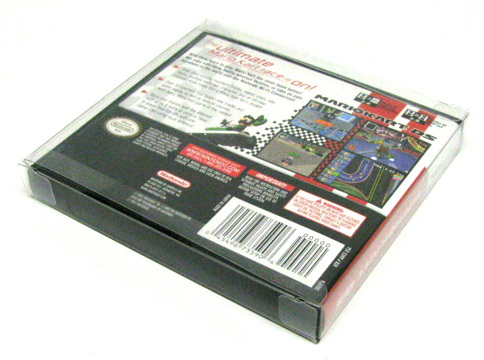 5x NINTENDO DS CIB GAME BOX -CLEAR PLASTIC PROTECTIVE BOX PROTECTOR SLEEVE CASE