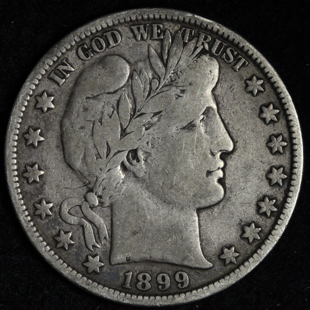 1899 Barber Silver Half Dollar FINE+/VF E201 STV