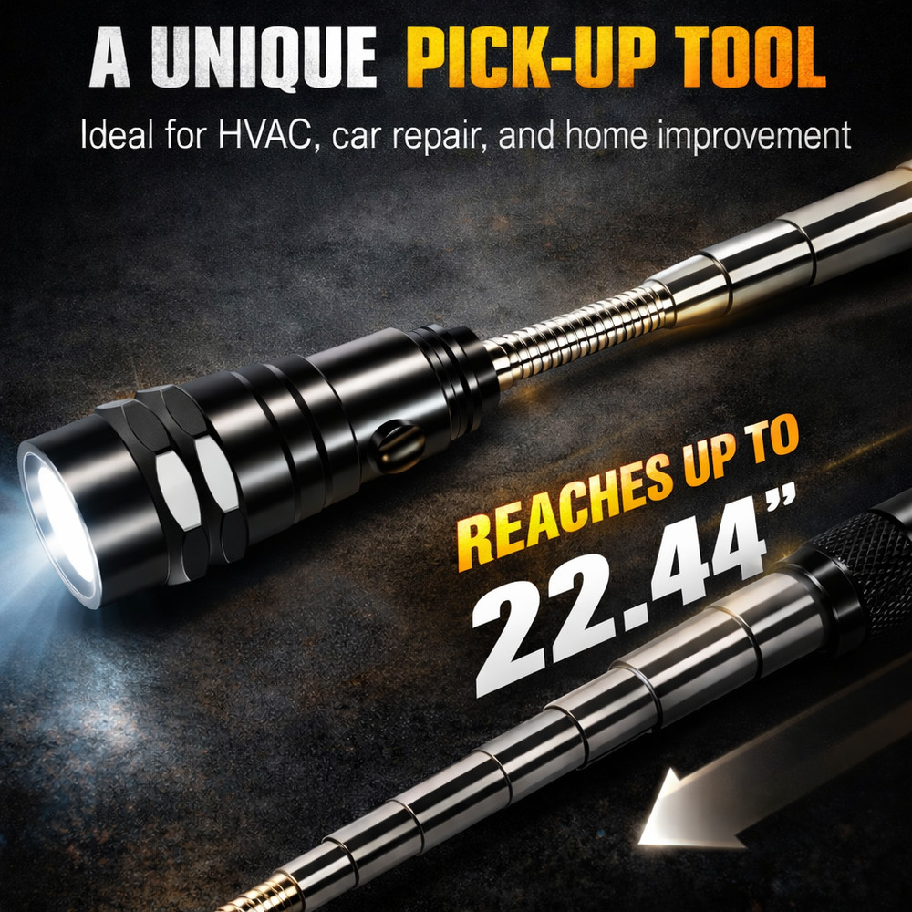 LOCAMET™ Telescoping LED Magnetic Pickup Tool – Practical Gift for Men