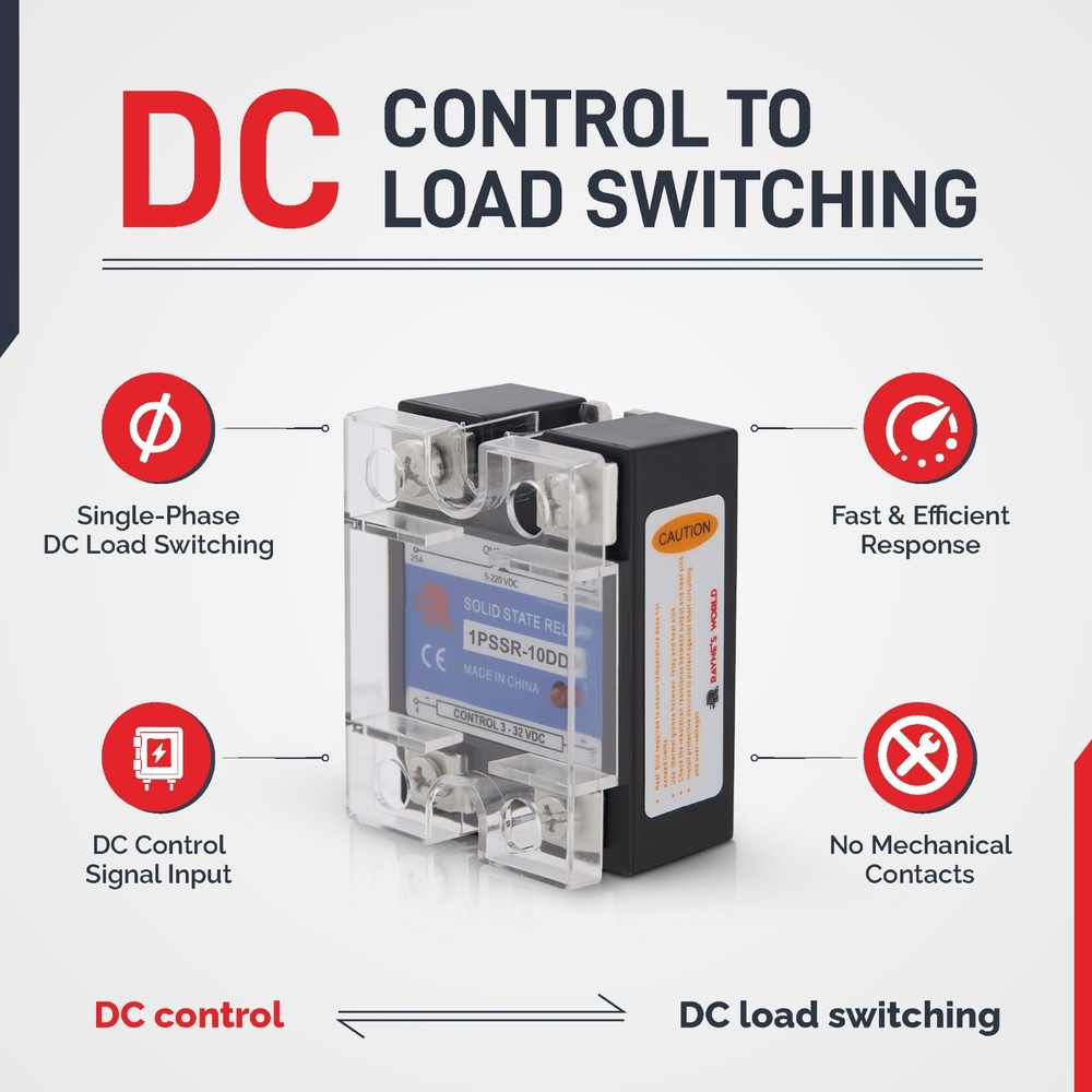 10-400A Solid State Relay 1 Phase | 3 Phase DD (DC-DC) | DA (DC-AC) | AA (AC-AC)