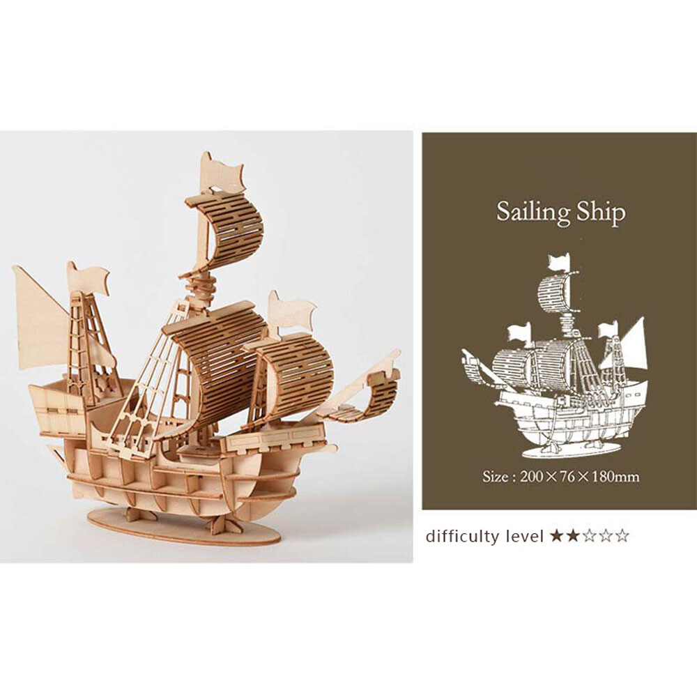 Sailing Ship 3D Wooden Puzzle Models
