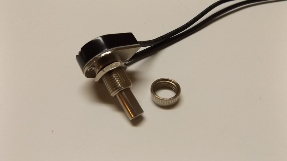ON-OFF PUSH BUTTON NICKEL PLATED CANOPY SWITCH 3/8" SHANK NEW 40401NJB