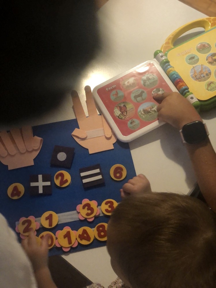 Montessori Educational Toy. Finger Counting Math Manipulative. Math Center.