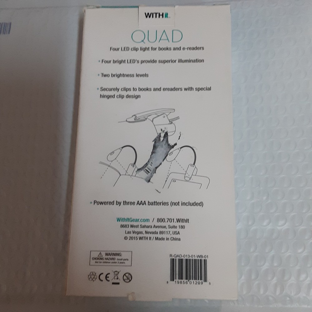 WITHit QUAD Four LED Clip Light Silver Color