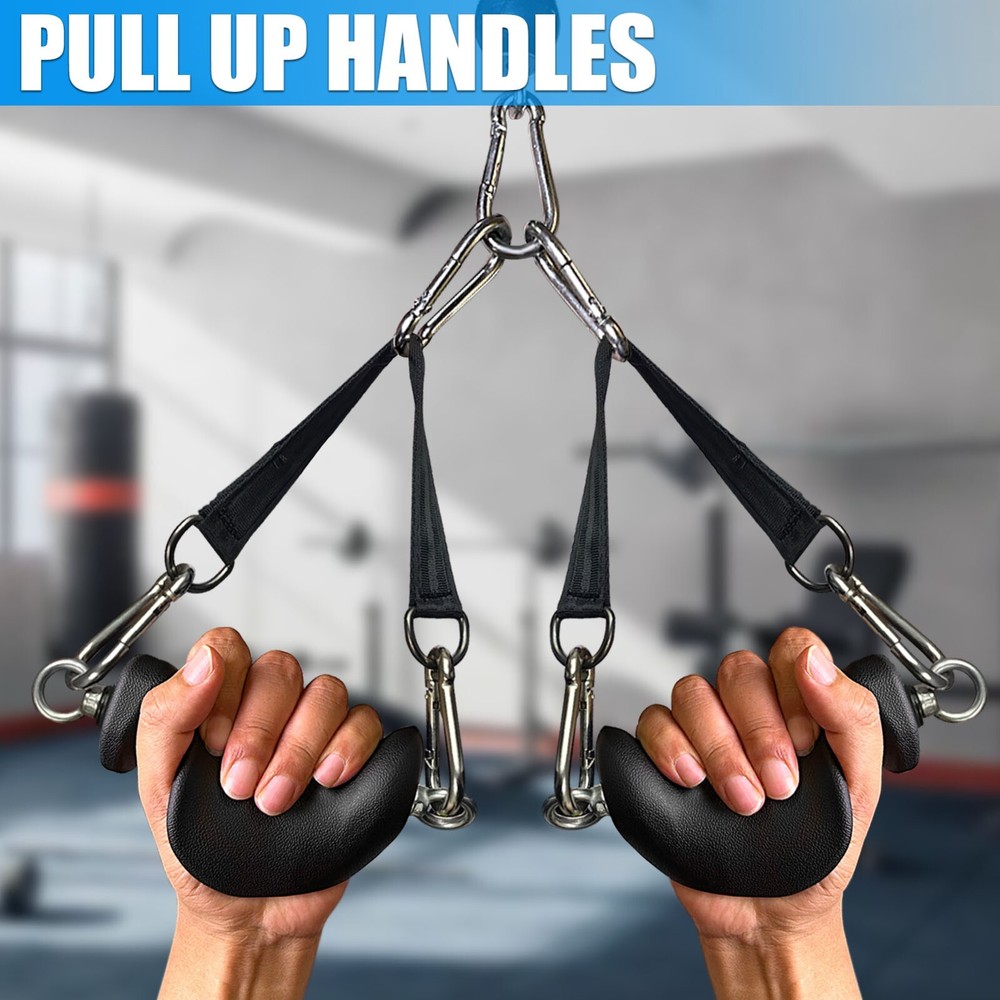 Tricep Rope LAT Pull Down Bar for Cable Machine Tricep Workout Cable Attachments