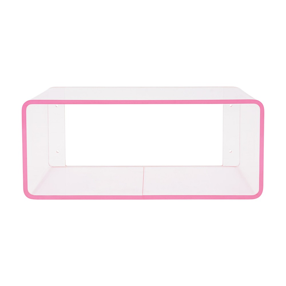 Wall-Mounted Bedside Table Acrylic Bedside Bookshelf Acrylic Floating Nightstand