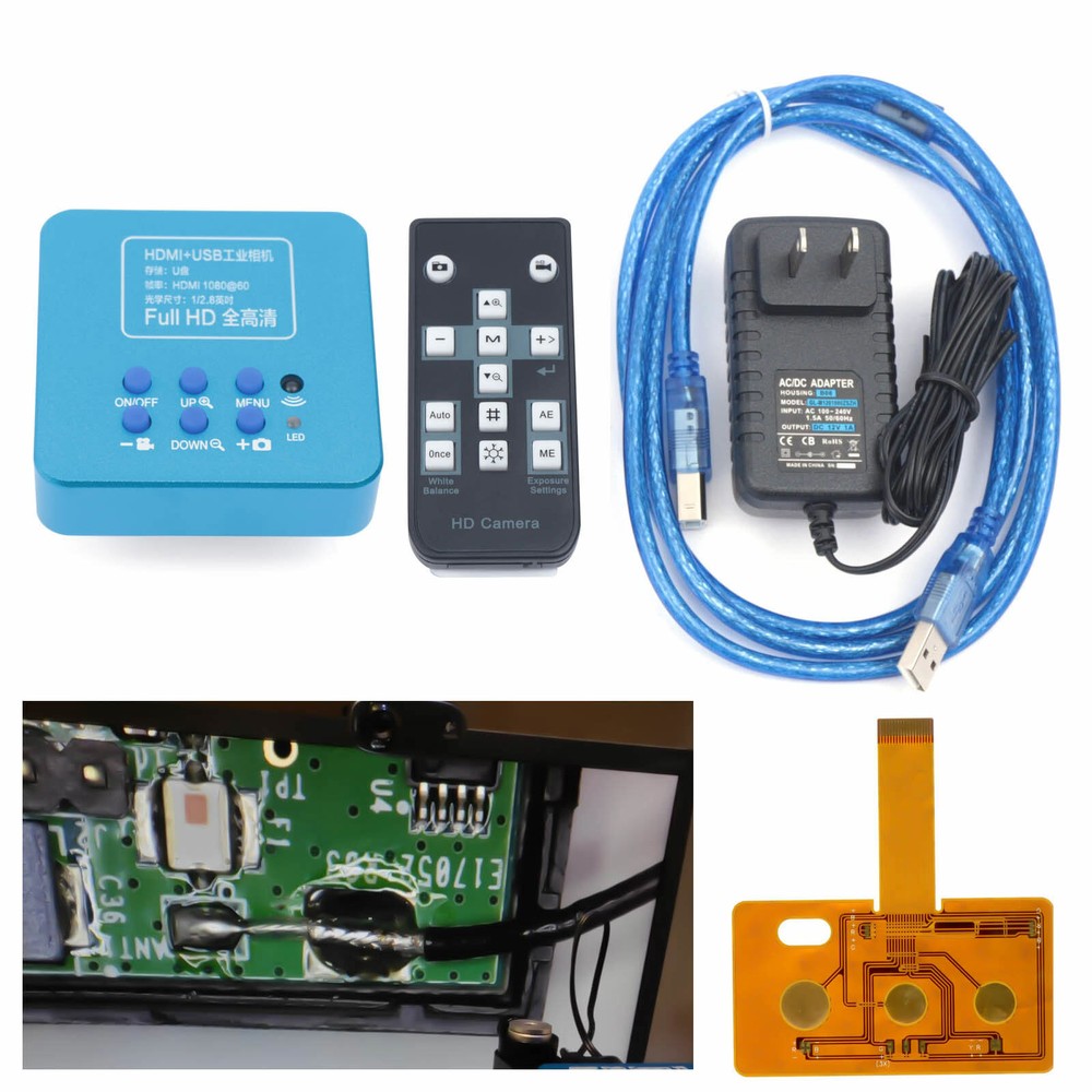 HD 1080p HDMI Industrial Digital Video Microscope Camera C Mount USB