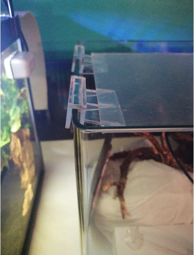 Secure & Clear Aquarium Lid Clips for Rimless Tanks
