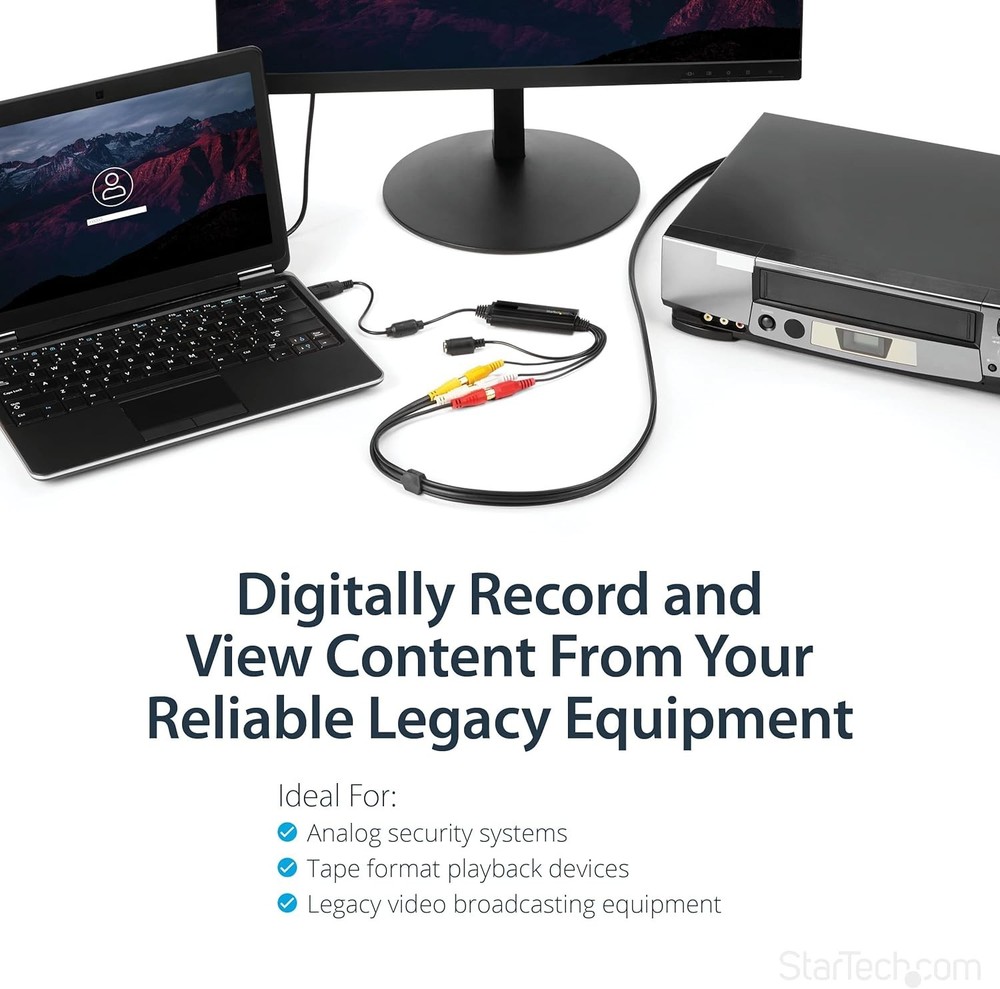 Digital Video Capture Adapter for S-Video and Composite - Lightweight & Compact