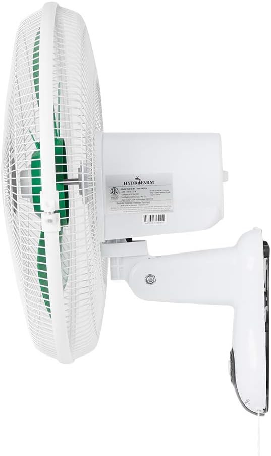 Active Air ACF16 16 inch 3-Speed Wall-Mountable 90-Degree Oscillating Hydroponic