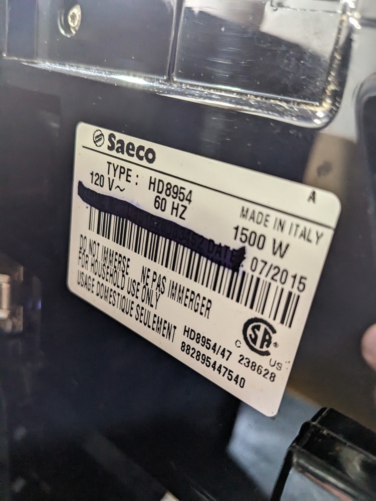 Saeco Xelsis Evo HD8954 Automatic Espresso Machine - Tested Working - Look/Read