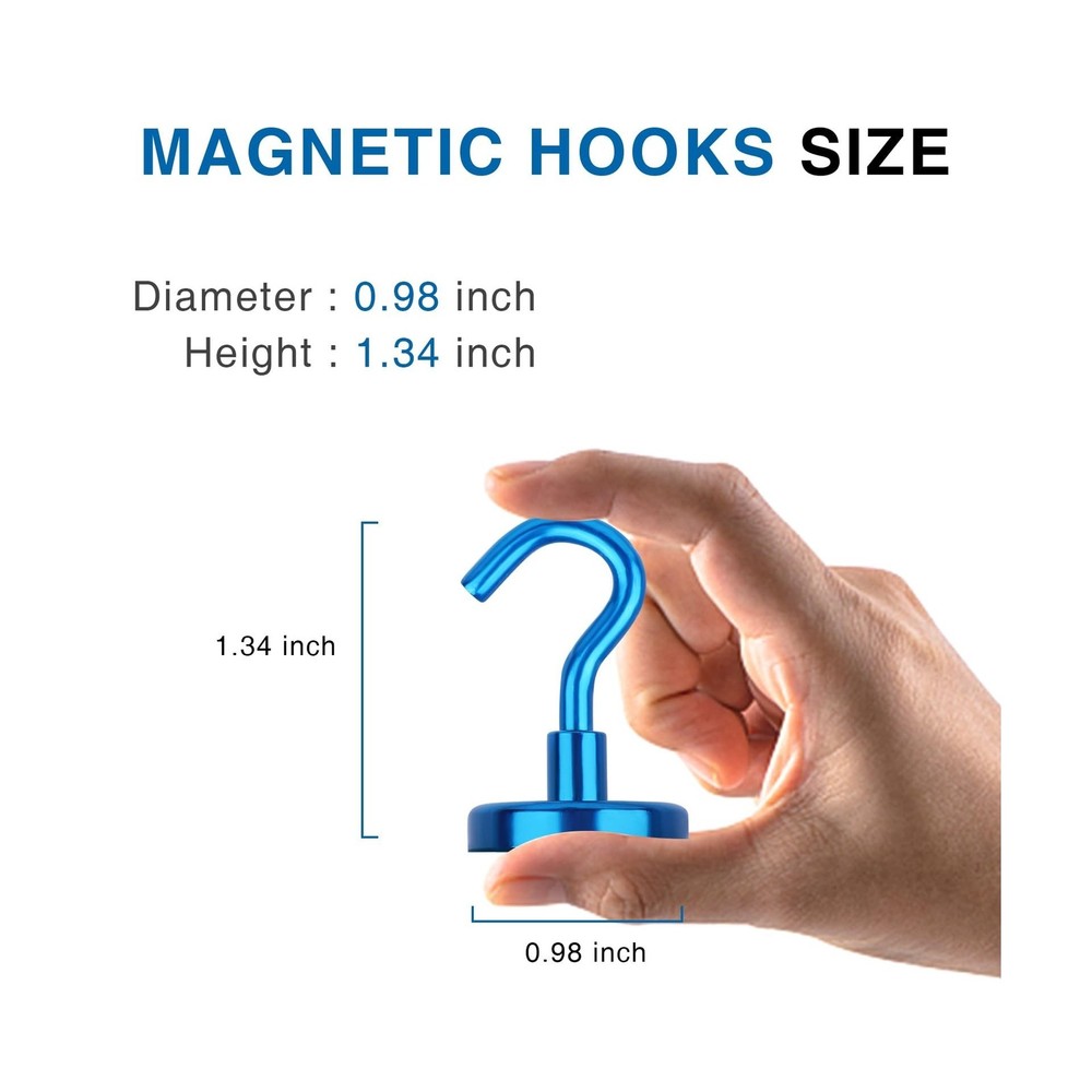 LOVIMAG 6 Pack 85LB Magnetic Hooks, Strong Cabin Ship Essentials Hook Heavy D...