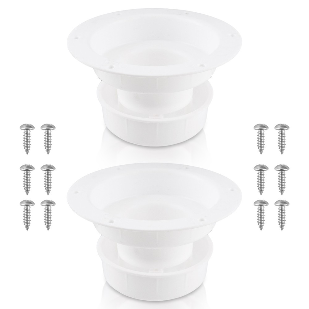 Share RV Plumbing Vent Caps Kit 2Pcs Trailer Camper Vent Cap Replacement White