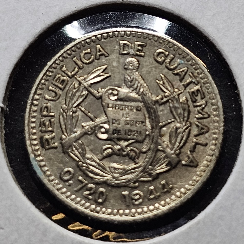 1944 Guatemala 5 Centavos KM# 238.1 Nice Condition Coin