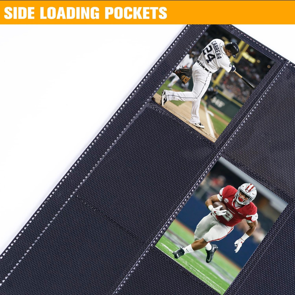 1000+ Pockets Trading Card Binder, 16 Pocket Ringless Side Loading Card Holder A