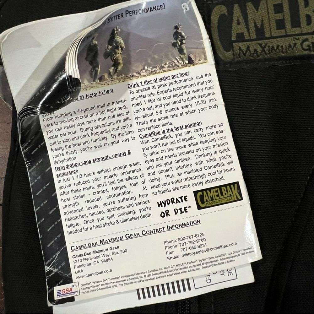 CamelBak Maximum Gear Stealth Hydration Pack NWT