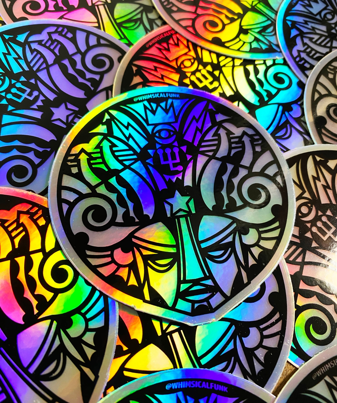 Printable Silver Rainbow Holographic Adhesive Vinyl For Decals/Stickers/Labels