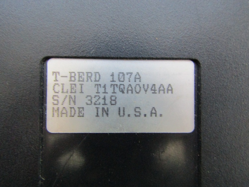 Telecommunications Techniques Corp. T-Berd 107A T-Carrier Analyzer Tester & Case