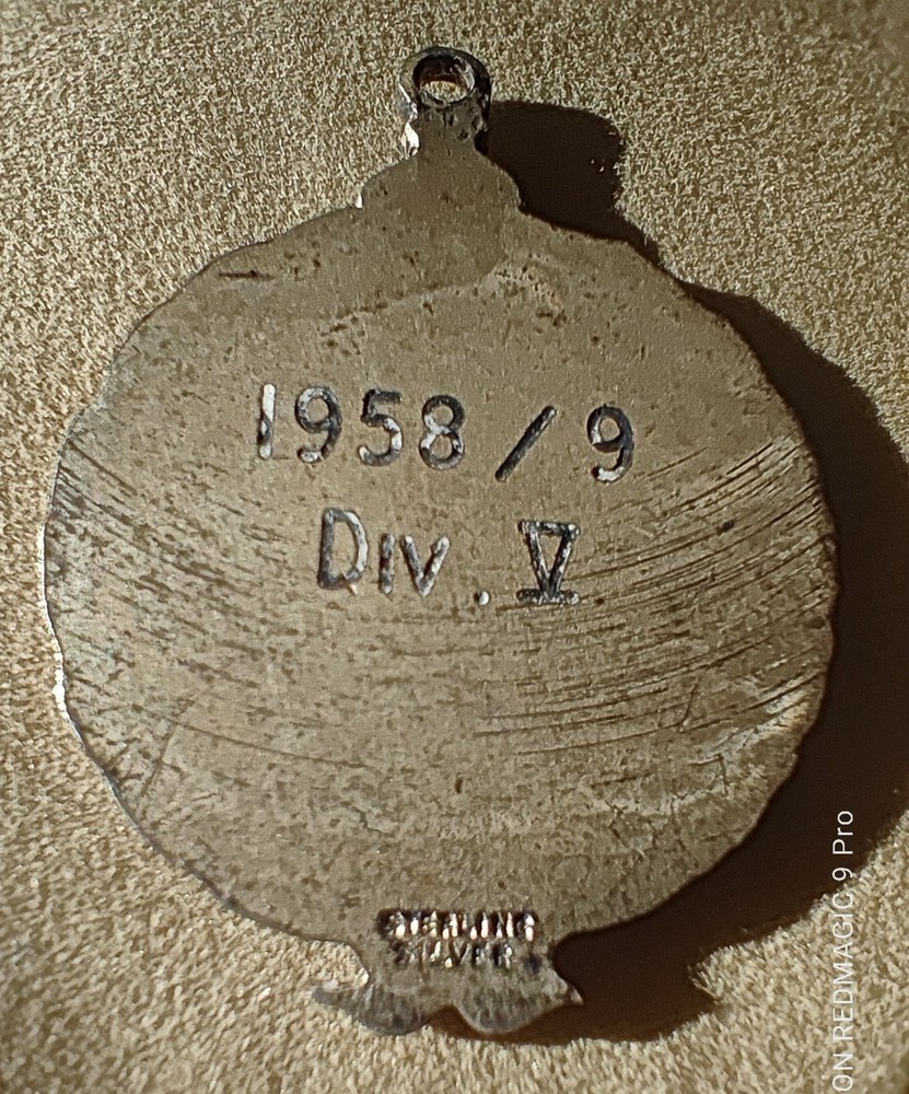 Solid Silver Fob - 1958 Rifle Shooting Fob