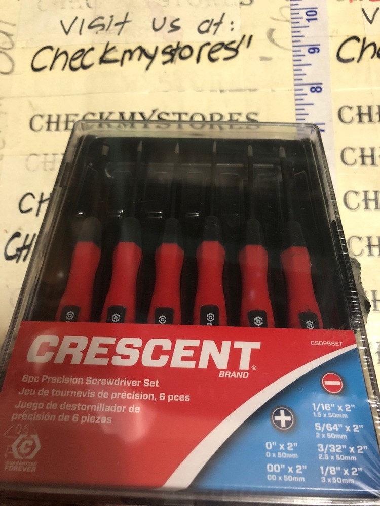 NEW Crescent SDPS6 6 Pc. Precision Screwdriver Set (T)