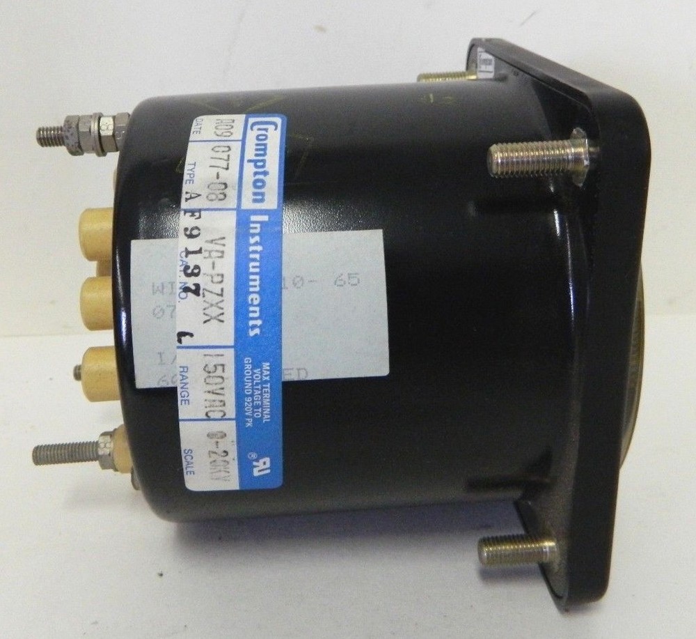 Crompton Instruments 077-08 AC Amperes Panel Meter VA-PZXX