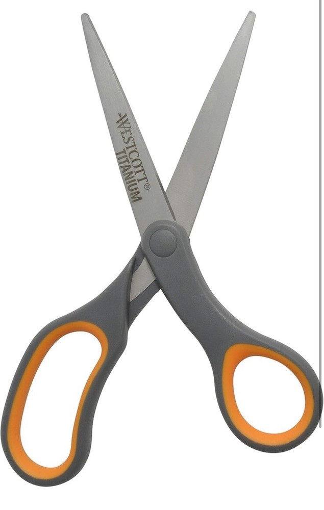 6 Pack Westcott Titanium Bonded 8" Titanium Multi-Purpose/Heavy Duty Scissors