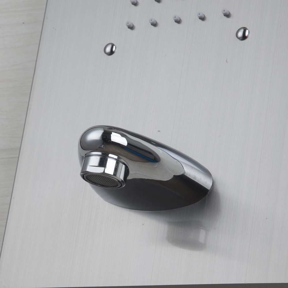Nickel Bathroom Multi Function Shower Panel with Handshower Spary Wall Mount Tap