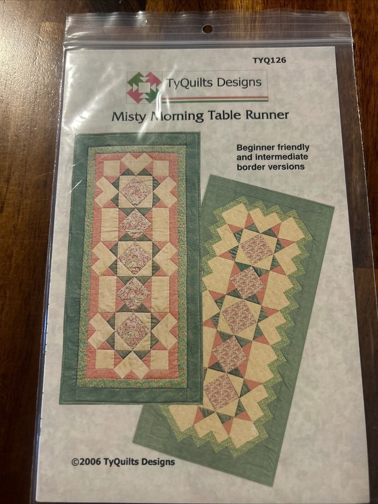 Misty Morning Table Runner Pattern TyQuilts Designs TYQ126