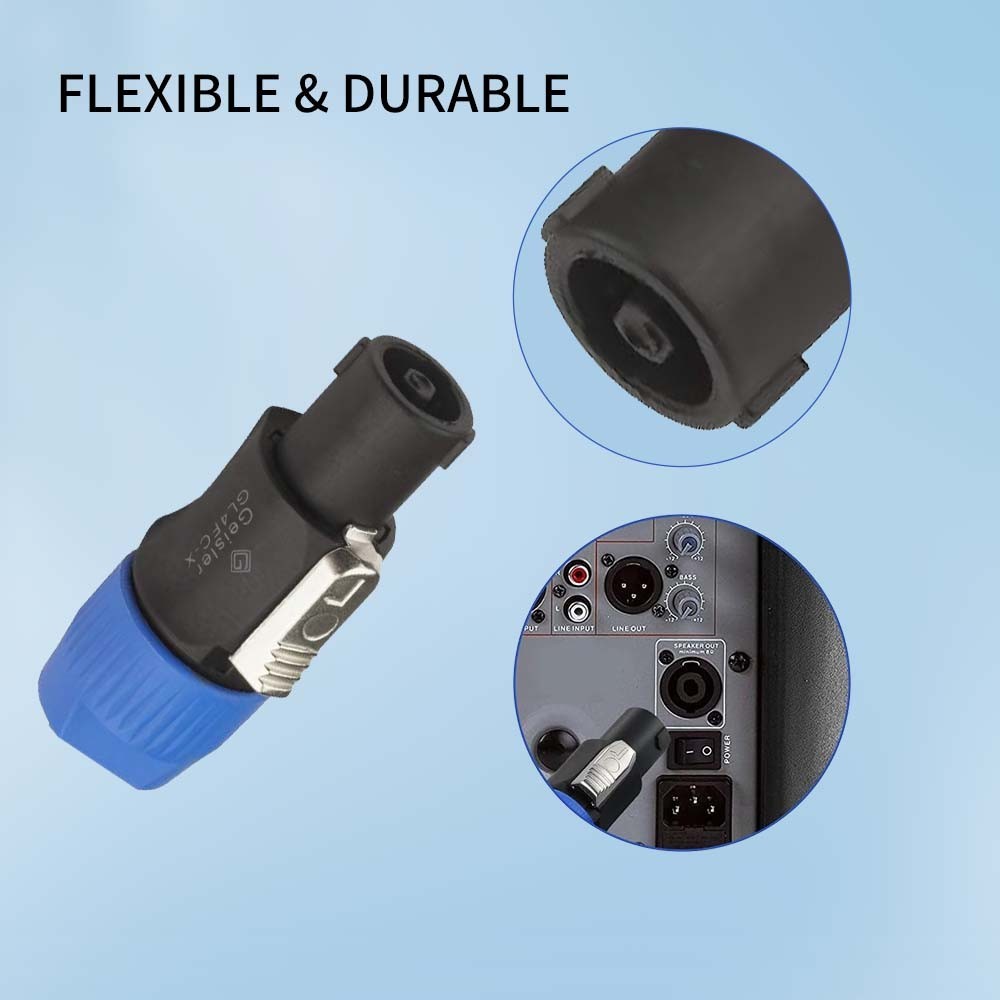 20Pcs Speakon Twist Lock 4Pole Plug Compatible Audio Loudspeaker Cable Neutrik