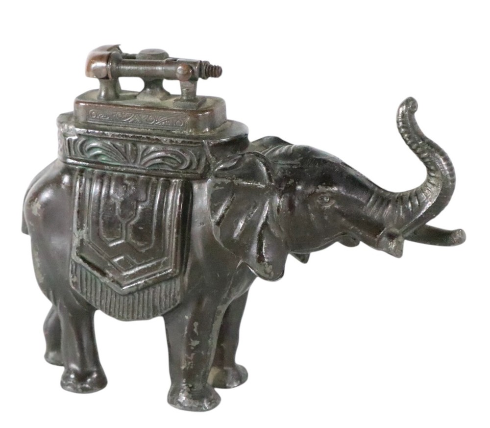 Ronson Elephant Cigarette Lighter as is