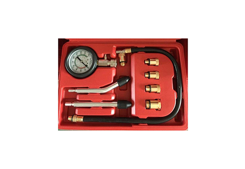 Compression Gauge Test Set for Engine Cylinders Diagnostic Tester with 5 Adapter