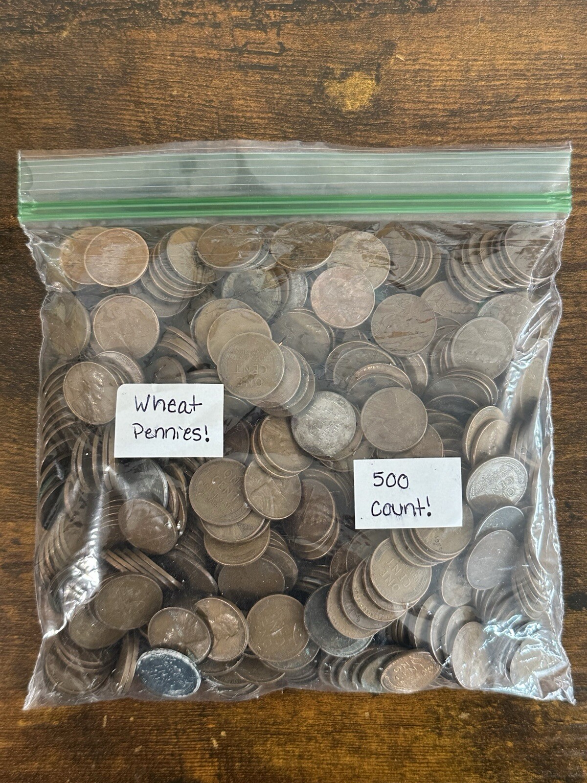 Lot of 500 Mixed Wheat Cents - 500 Count Bag - Unsearched